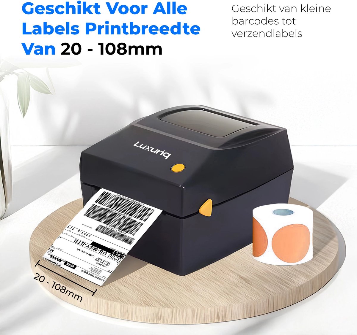 Labelprinter USB & Bluetooth + 300 Labels